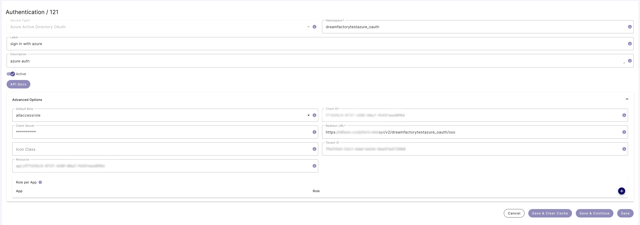Azure AD OAuth Configuration in DreamFactory